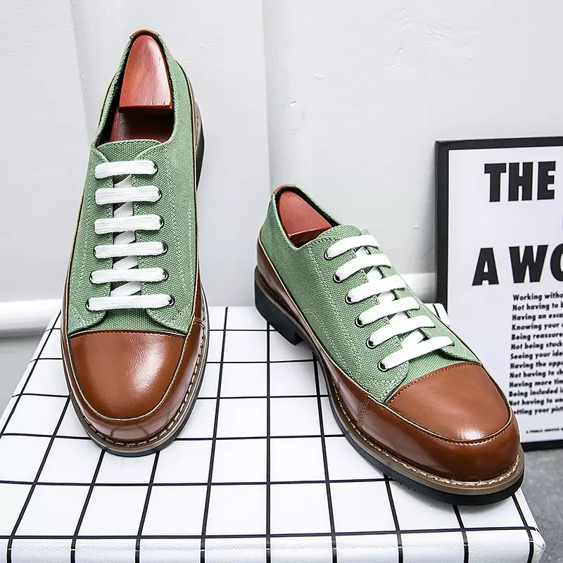 Oxford schoenen jonge mannelijke hak plateauzolen