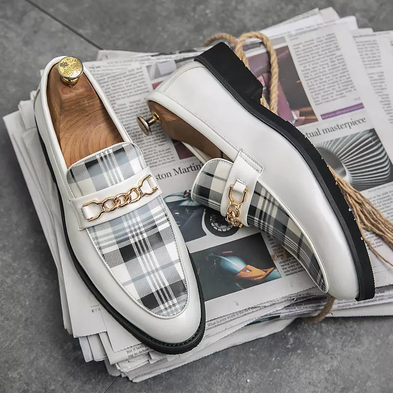 Vrijetijdsschoenen Slip-on Britse stijl gestreepte zachte schoenen