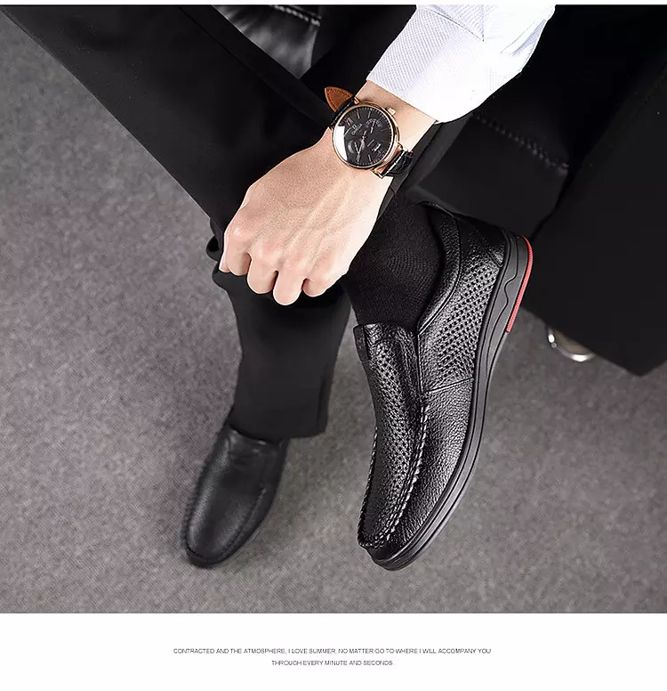 Leren slip-on-schoenen heren