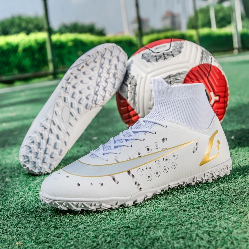 Heren Voetbalschoenen Volwassen Kinderen Hoge Enkel Voetbalschoenen