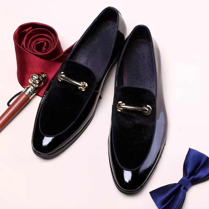 Faux Microfiber Leer Lakleer Heren Jurk Oxford Schoenen
