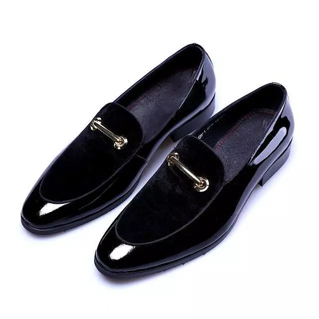 Faux Microfiber Leer Lakleer Heren Jurk Oxford Schoenen