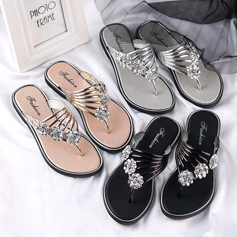 Sila™ 503 Casual teenslippers met blingbling