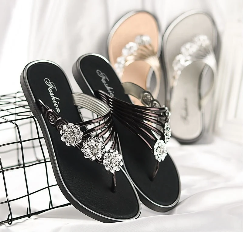 Sila™ 503 Casual teenslippers met blingbling