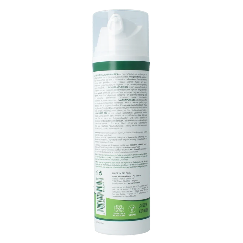 Aurea Aloe vera huidgel 150+50 bio 200.00 Milliliter