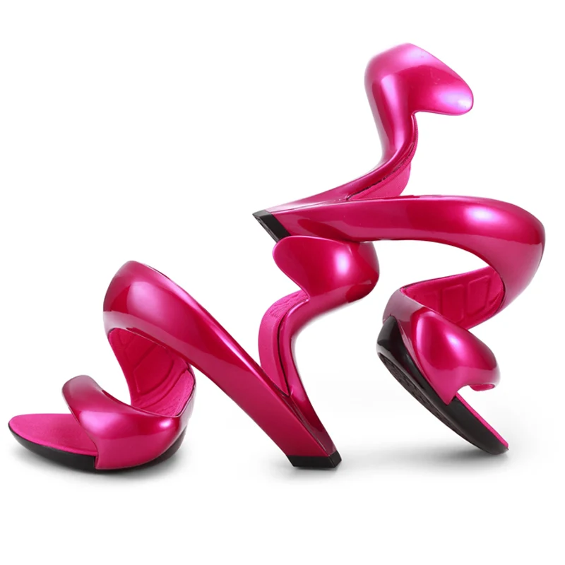 Sexy Gladiator Bling Snake Shape Bodemloze Schoenen 9cm Hoge Hakken