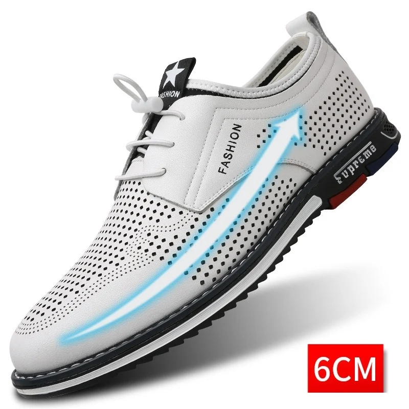 Binnenverhogende 6cm Casual leren schoenen