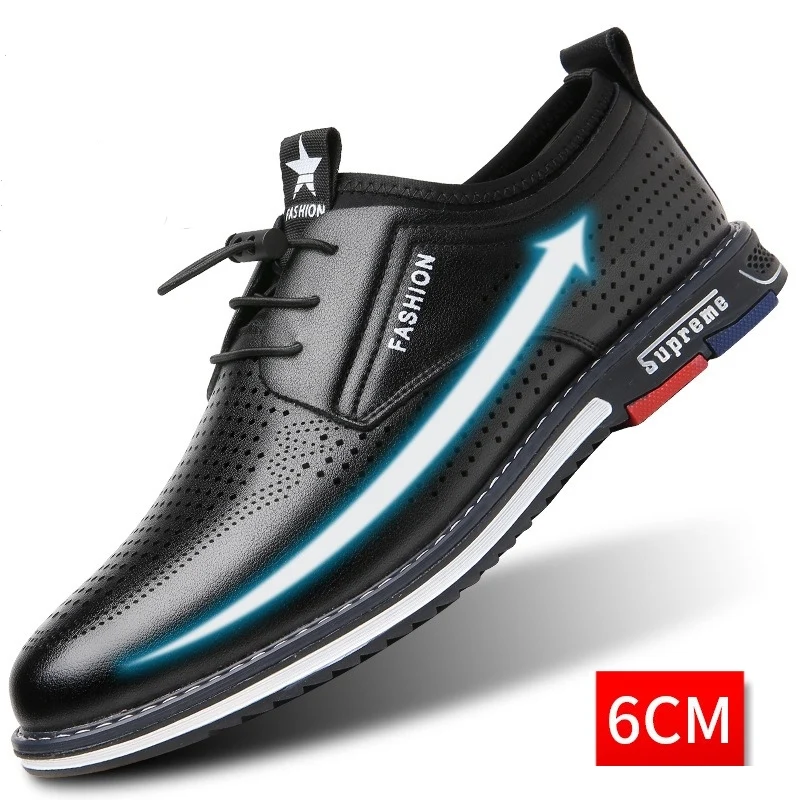 Binnenverhogende 6cm Casual leren schoenen