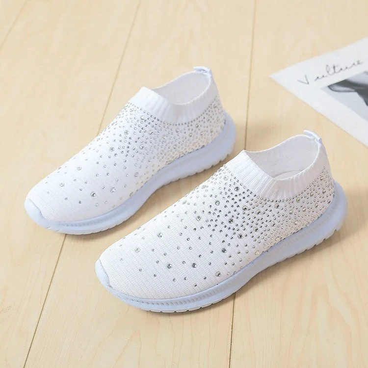 Sila™ 122 Vrijetijdsschoenen Strass Fly gebreide sneakers Sportschoenen voor dames
