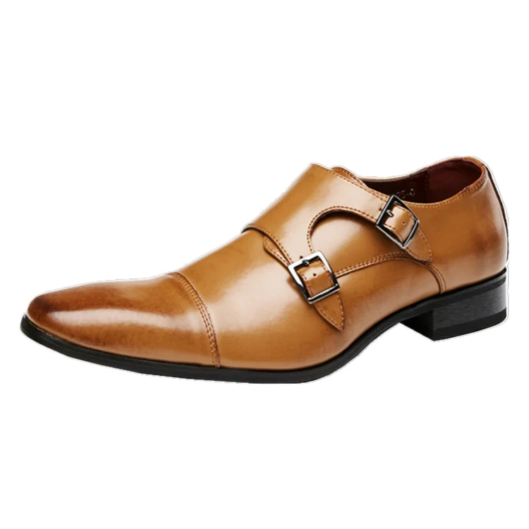 Herenschoenen met dubbele gesp Geklede schoenen