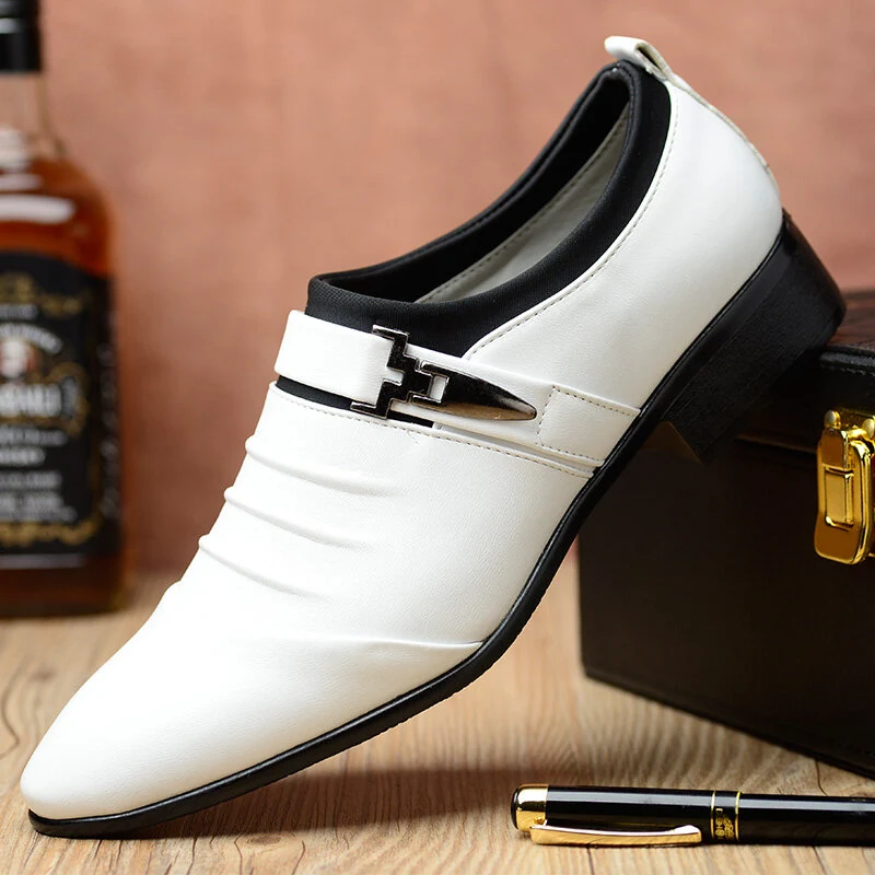 Zakelijke plooien microfiber lederen antislip herenkleding schoenen