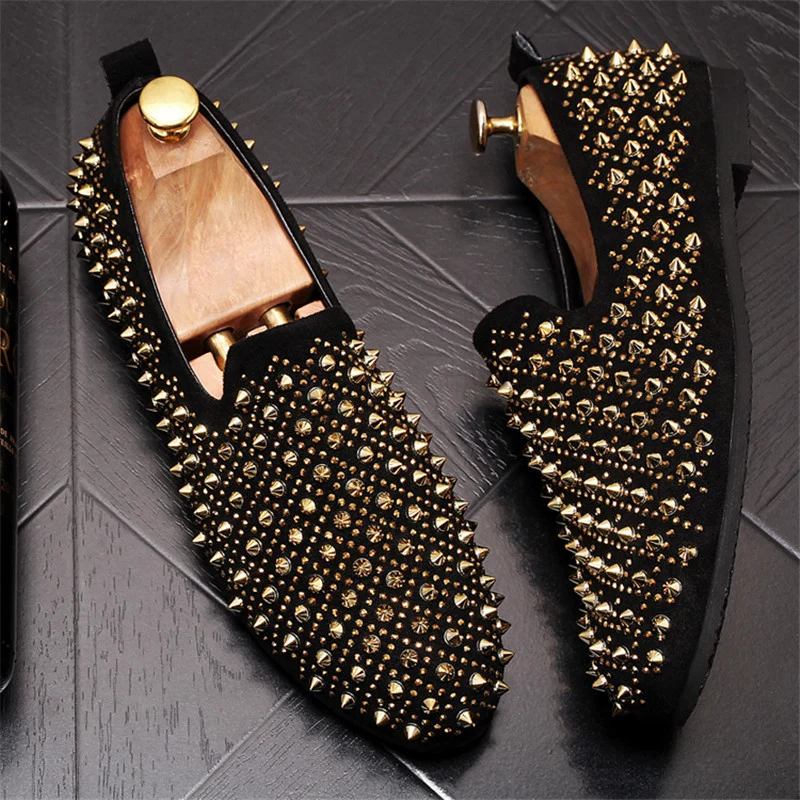 Klinknagels Stud loafer schoenen Punk stijl kleding schoenen