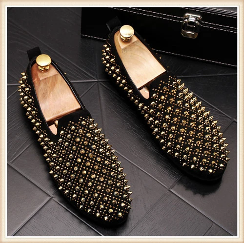 Klinknagels Stud loafer schoenen Punk stijl kleding schoenen