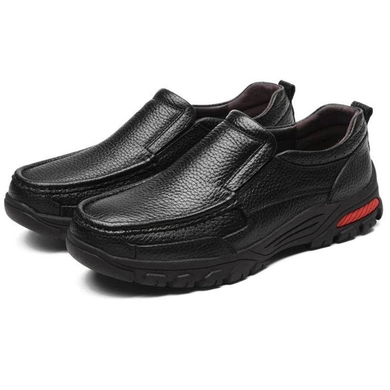 Echt lederen schoenen heren Oxford slip op comfortabele kwaliteit loafers GL-01