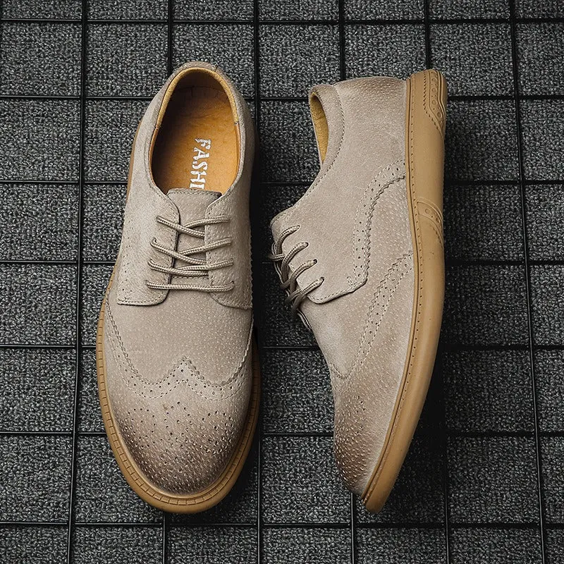 Geklede herenschoenen Herfst Vintage Brogue lederen schoenen
