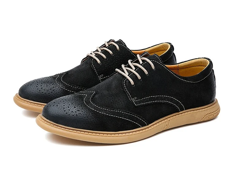 Geklede herenschoenen Herfst Vintage Brogue lederen schoenen