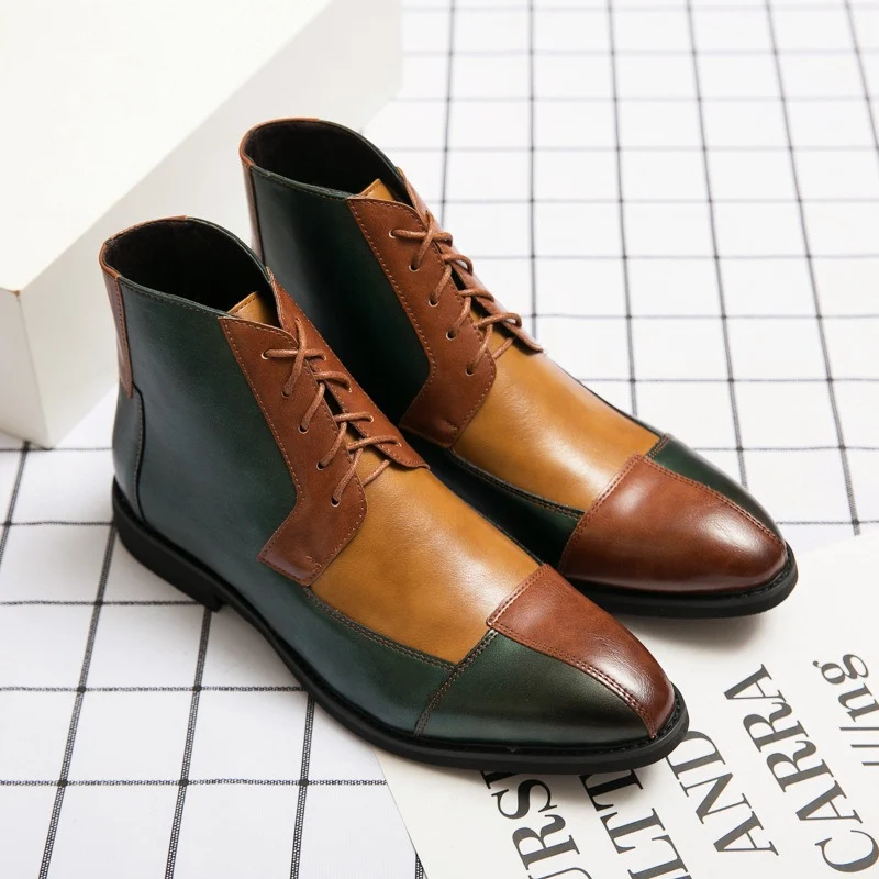 Mode heren laars Vintage Britse partij Oxford heren laarzen