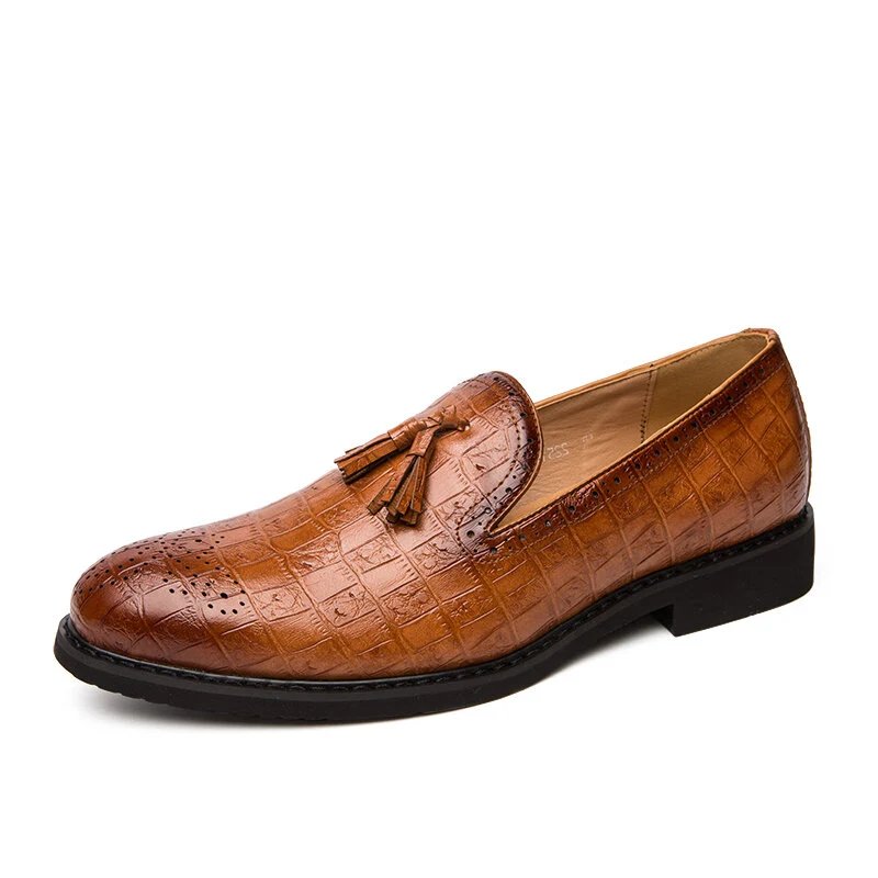 Herenbrogue met kwastjes, leren instapschoenen, Australië