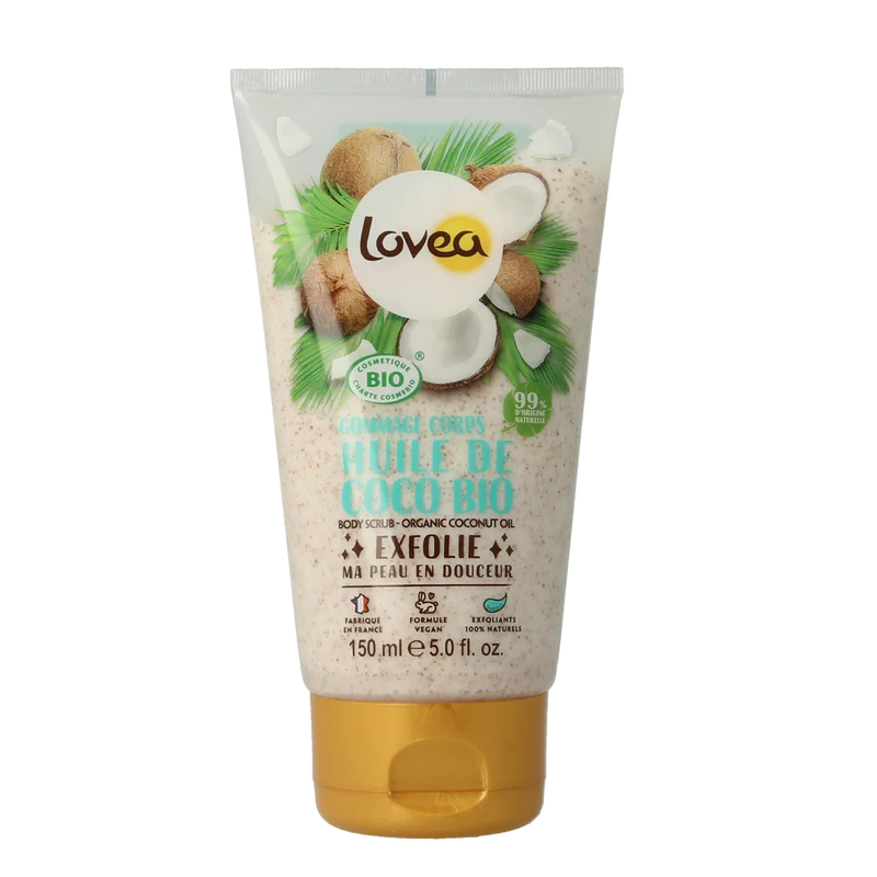 Lovea Bodyscrub coconut oil dry skin organic 150.00 Milliliter