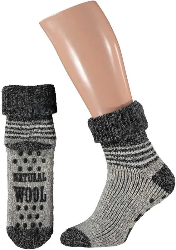 Apollo Slofsok grijs motief 43-46 1 Paar