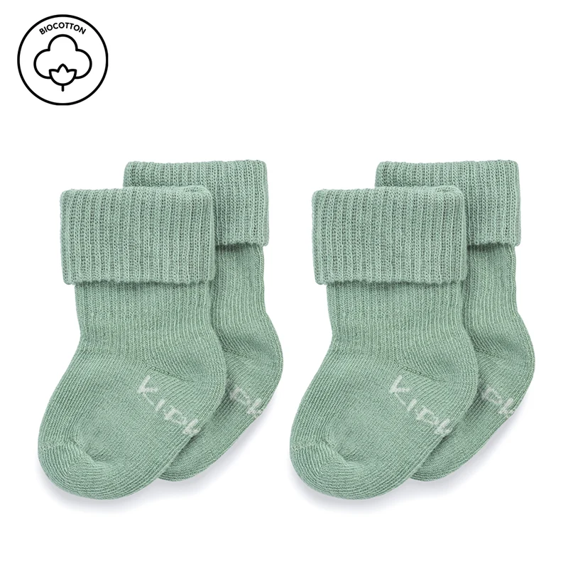 KipKep Blijf baby sokjes newborn/ prematuur pale green 1.00 Paar