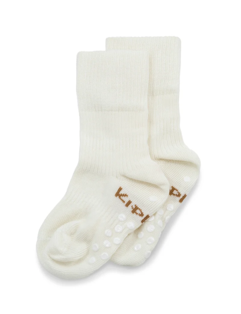 KipKep Blijf baby sokken antislip 18-24 mnd offwhite/wit 1 Paar