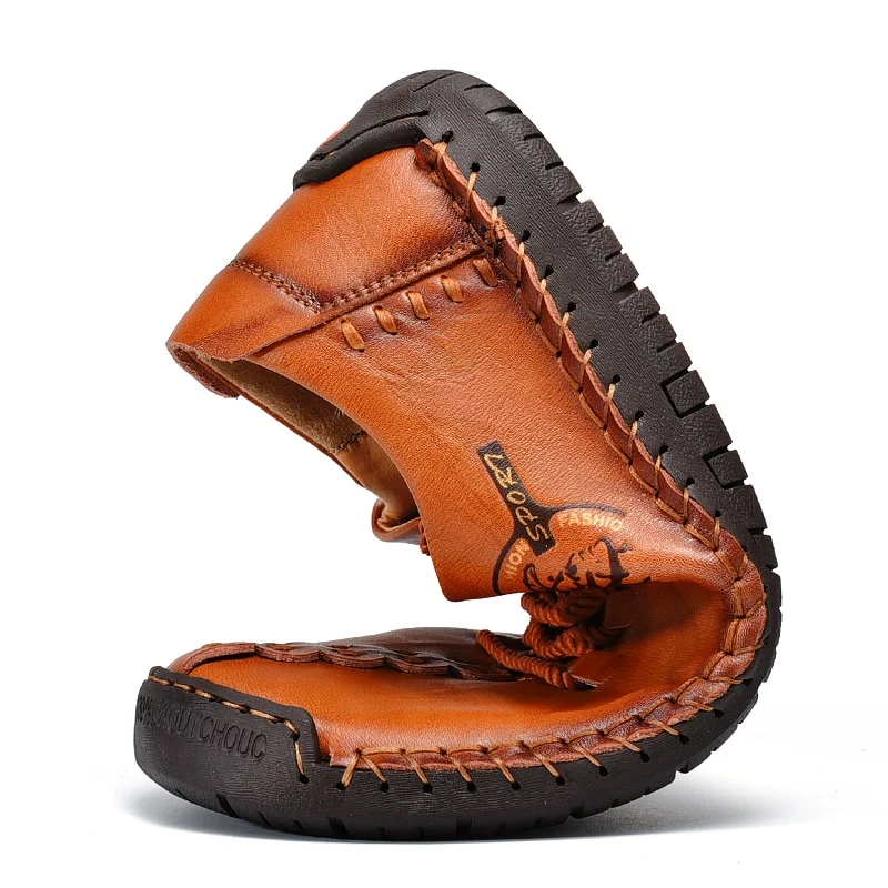 Plus Size Mode Mannen Schoenen Split Lederen Mannen Schoenen Casual Comfortabele Mannen Loafers Flats Schoenen Ademende Schoenen Mannen