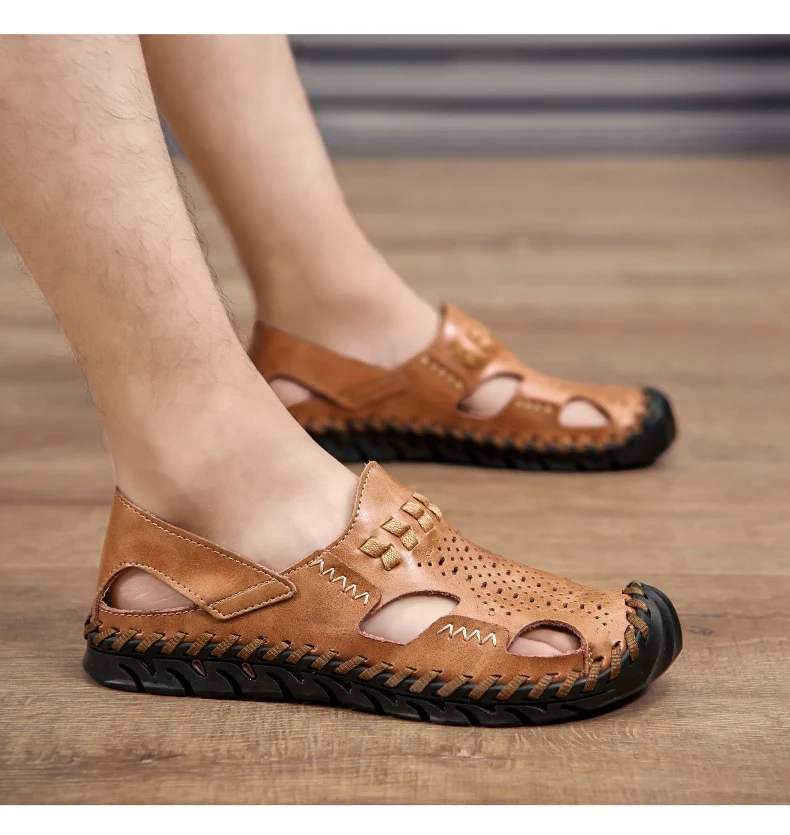 Sandalen van splitleer voor heren, zomerschoenen