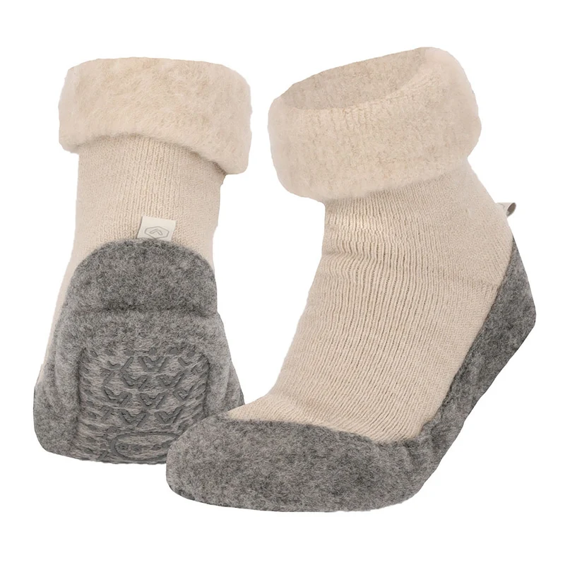 Apollo Huisslof wol anti-slip beige 41/42 1.00 Paar