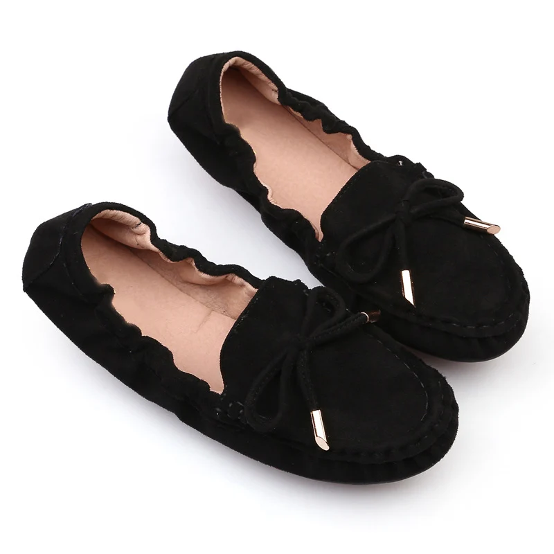 Dames Comfort Loafers Bowtie platte schoenen