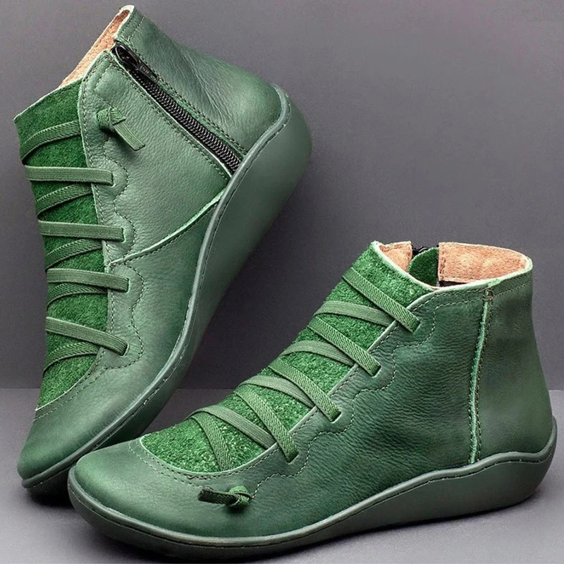 Muck Boots Dames Winter Cross Strappy Vintage Punk Boots Flat