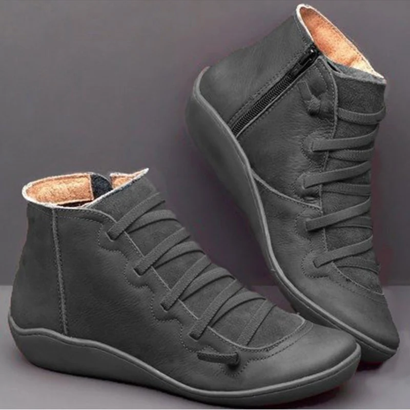 Muck Boots Dames Winter Cross Strappy Vintage Punk Boots Flat