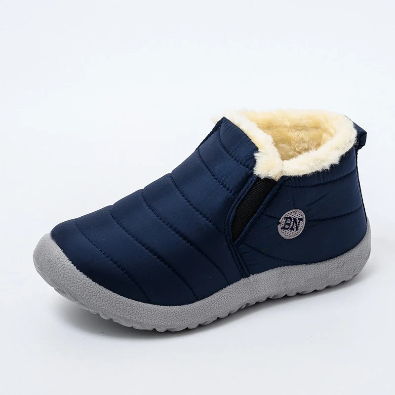 Snowboots Dames Warme Pluche Bont Enkellaarsjes Winter Vrouwelijke Slip On Flat