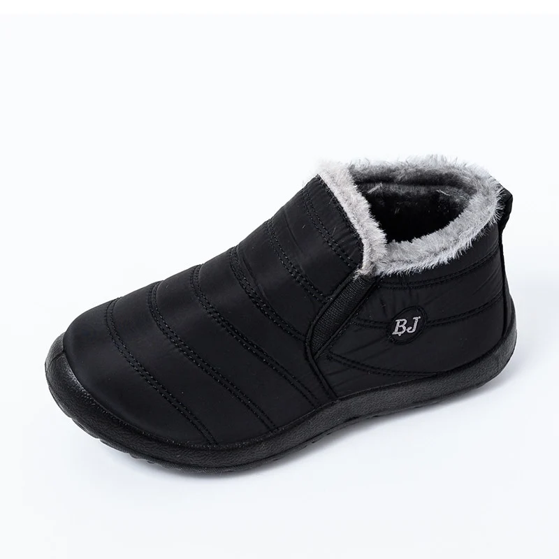 Snowboots Dames Warme Pluche Bont Enkellaarsjes Winter Vrouwelijke Slip On Flat