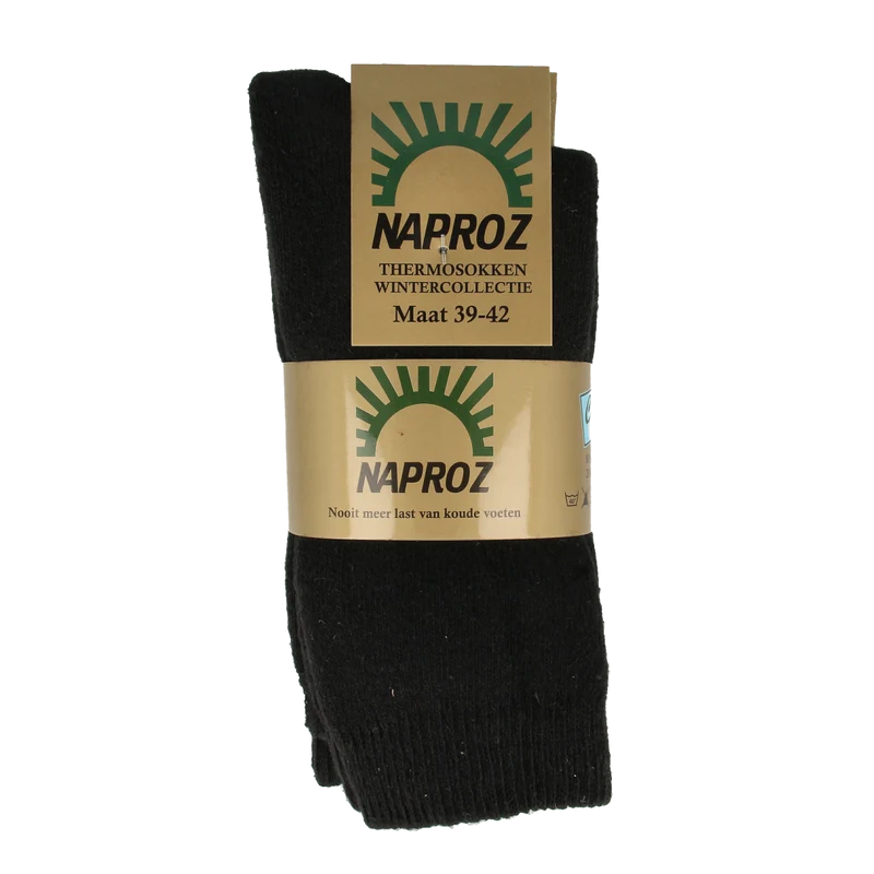 Naproz Thermo sokken zwart maat 39-42 3.00 Paar