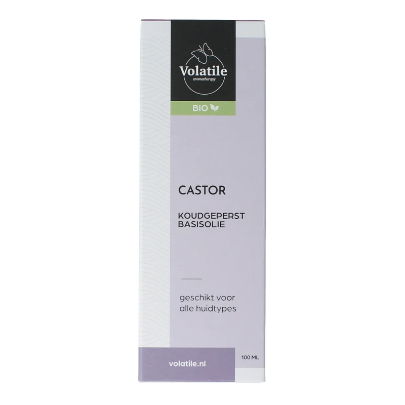 Volatile Castor koudgeperst basisolie bio glazen fles 100.00 Milliliter