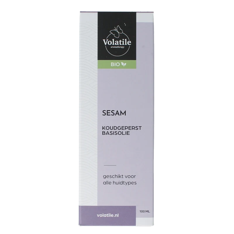 Volatile Sesam koudgeperst basisolie bio glazen fles 100.00 Milliliter