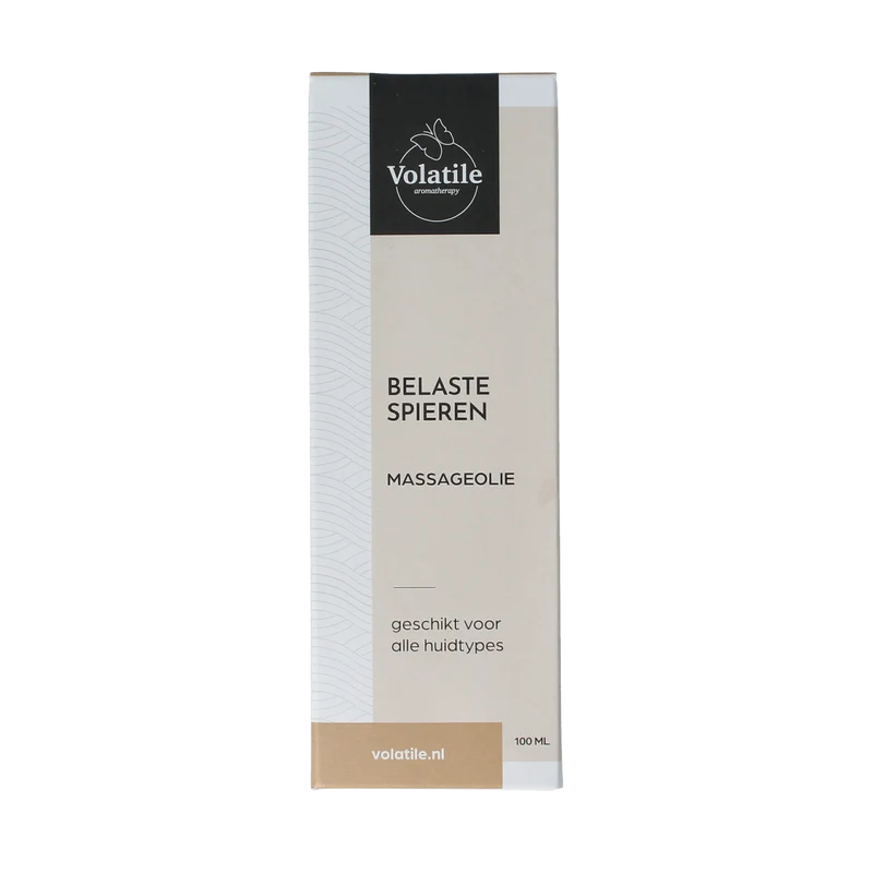 Volatile Massageolie belaste spieren glas met pomp 100.00 Milliliter