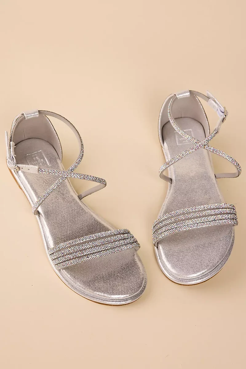 Iridescent Crystal Rope Sandals