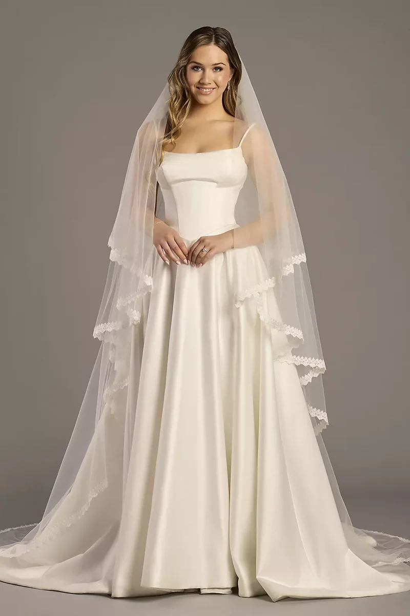 Sequin Scalloped Lace Cathedral Veil