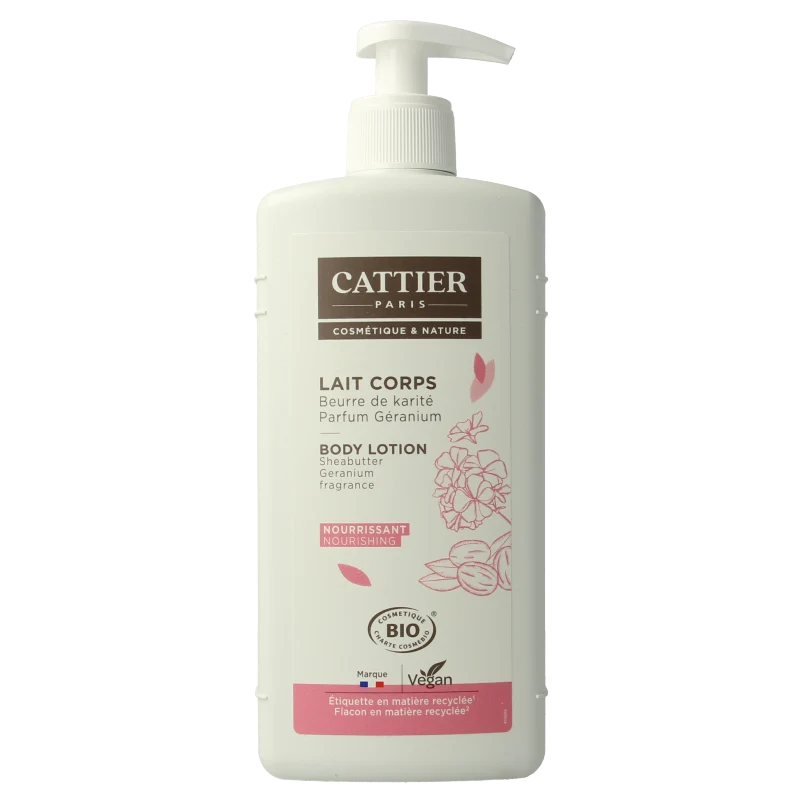 Cattier Body milk shea butter/geranium 500 Milliliter