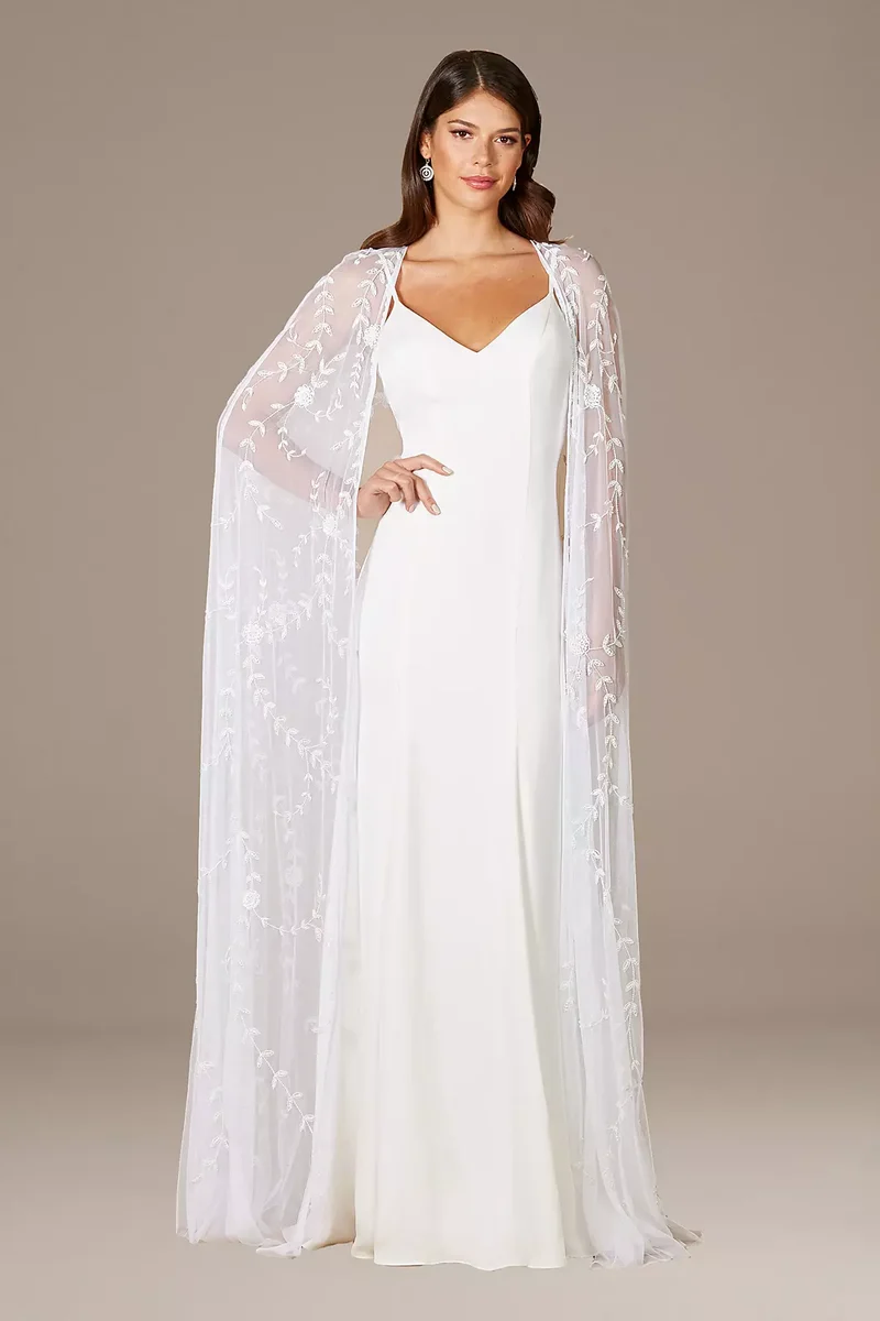Lara Gerrie Full-Length Beaded Bridal Cape
