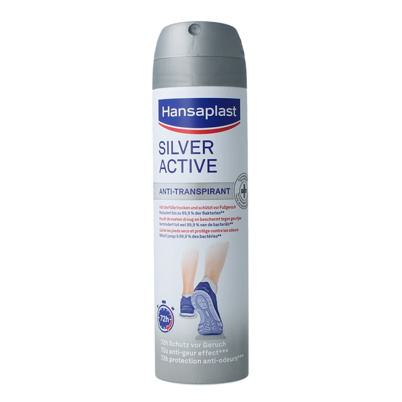 Hansaplast Silver active voet deodorant 150.00 Milliliter