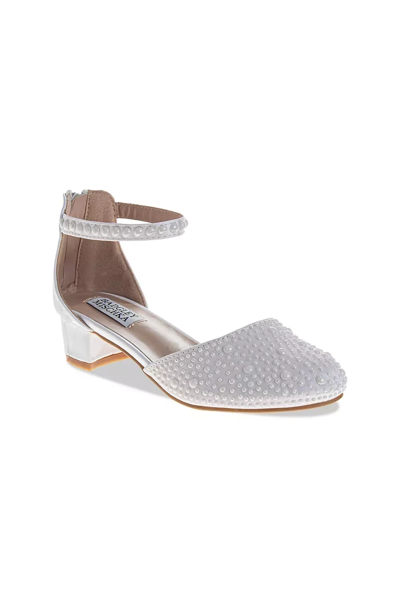 Badgley Mischka Girls Ankle Strap Dress Shoes