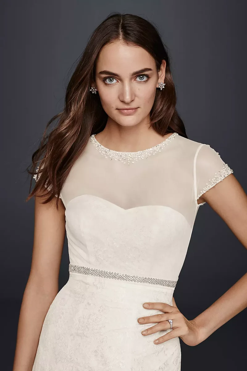 Beaded Net Cap Sleeve Topper