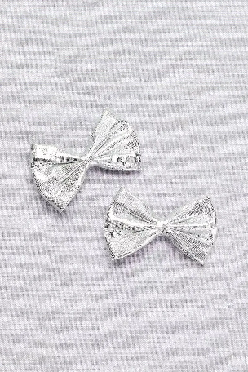 Glitter Flower Girl Hair Bow Set