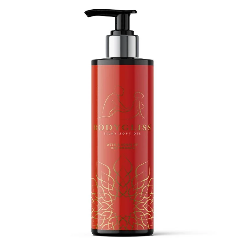 Bodygliss Silky soft massageolie red orange 150.00 Milliliter