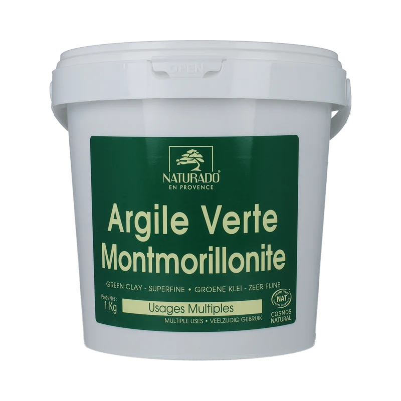 Naturado Groene klei montmorillon emmer 1.00 Kilogram