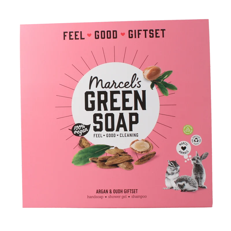 Marcel's Green Soap Giftbox argan & oudh 1.00 Stuks