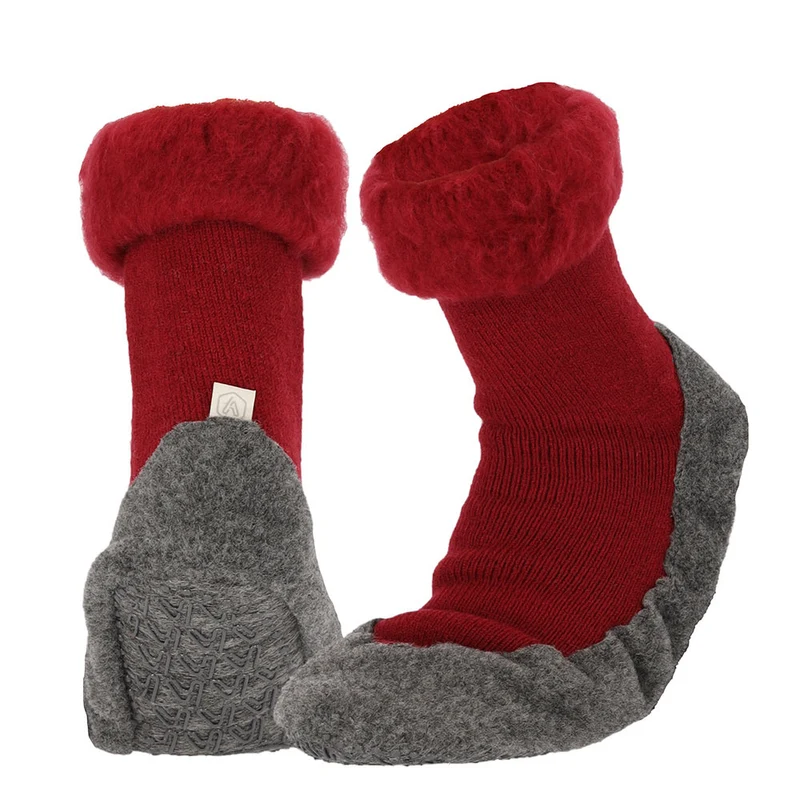 Apollo Huisslof wol anti-slip rood 39/40 1.00 Paar